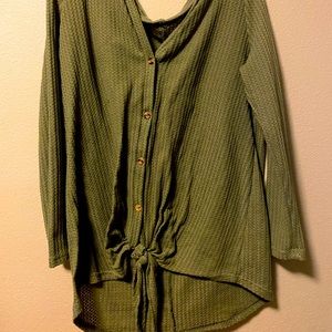 Button down long sleeve top